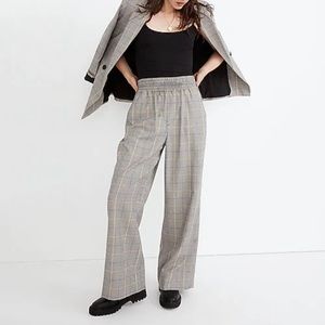 Madewell Carley wide leg plaid pants